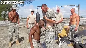 Ir Army Stud Gets Fucked In 3some By Big Black Cocks