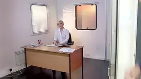Good looking repairman is quick to bang this blonde secretary