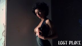 stranger fisting stacy bloom in leather dress outdoor - reconstruction of lost place