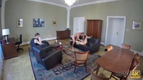 HUNT4K. Chick agrees for sex for money even in front of bf