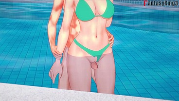 Anzu Mazaki (Tea Gardner) Fucking hard on the pool - FULL - Yu-gi-Oh - THANKS