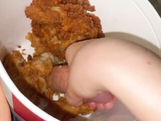 KFC bucket with a surprise inside. Stepsister liked it.
