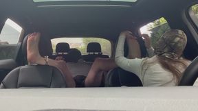 German Tickling Clip: FM domination tickling in car! Justin gets tickled! Jenny is tickling him very mean!