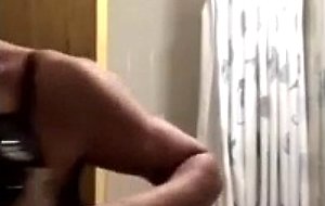 Girl shows her body in the shower