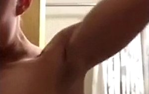 Girl shows her body in the shower