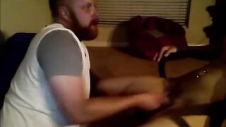 Light-haired babe with transexual desires pleasures herself with her boyfriend