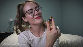 The Tiny gets taped to Madalynn Raye's pantyhose feet SD