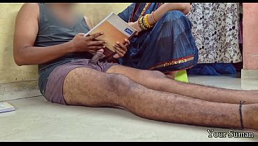 Indian Stepmom caught jerking while studying
