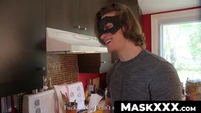 MaskXXX.com - Rebel hunk Jake's kitchen wanking it for that cumshot in solo