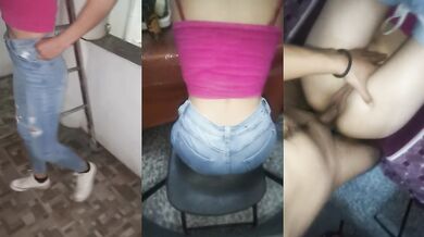 My neighbor's horny wife gets fucked rough by her husband's spot