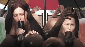 Robaatoo Explicit Beach Orgy: Seductive Women Craving Intense Sex and Swallowing Large Black Cocks