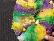 Cock Chef Mardi Gras King Cake