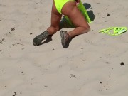 Desert public striptease