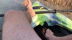Risky Kayak Getting Off & Orgasm While Out On The Lake