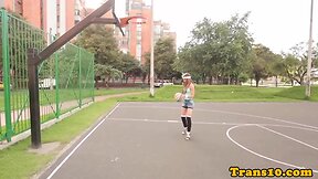 Sporty Latina`s Naughty Solo: Shoes, Long Socks & Small Tits!