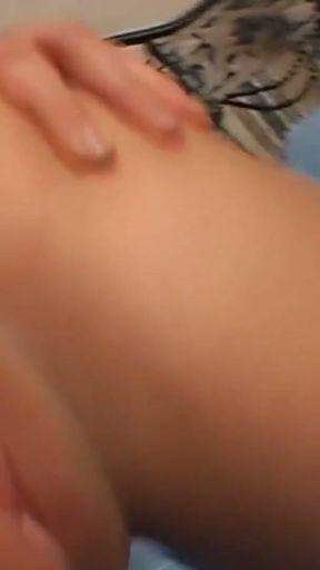 Brother lies down in bed with his stepsister   Clip 1