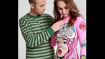 guy touching ai model&#039_s pink rash guard
