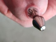 Urethral sounding close up
