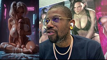 Futuristic Fat Girl Cock Transgender Blonde Girl Dumping Loads Of Cum In The Middle Of The Street, AI Generated