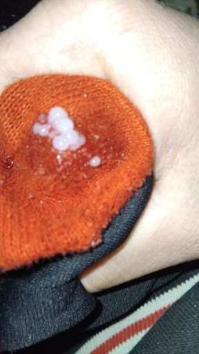 Cum in sock