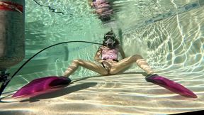 Underwater Masterbation and JOI with Nathalia in the Full Face Scuba Mask 1080p