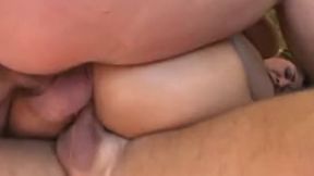 Petite Pornstar Goes Wild in a Threesome with Big Cock DP