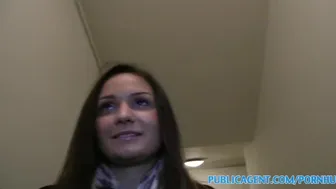 Brunette fucks a stranger outdoors for money in POV amateur video