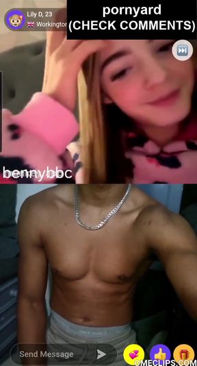 Amateur web cam girl gets a surprise reaction from her boyfriend during a live s