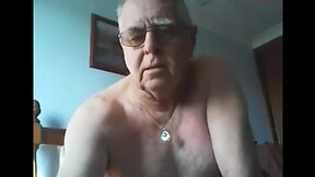 Old Daddy & 2 Amateurs: Masturbation & Grandpa Cumshot on Webcam