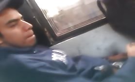 Jacking off on the bus