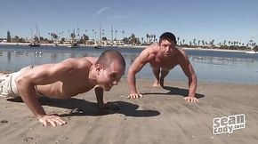 Hunks Going Bareback After A Beach Workout