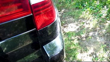 BIG-ASS TEEN LINA - Car Sex with Creampie