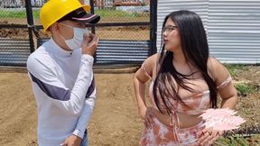 I Have Sex with the Painter of a Construction Site and He Explodes His Cum in My Face - Savannah Watson