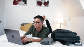 Kouření, výstřik, bez sedla, muž – Crush Daddy a Dane Jaxson, velký penis šukaný do zadku