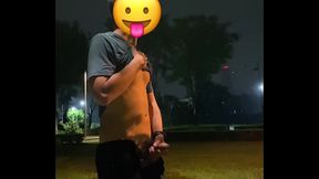 Park Exposed and Cum on Public Bike