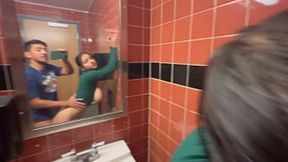 Grocery Store Bathroom Wild Sex with Busty Hailey Rose