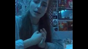 Cute periscope girl playing