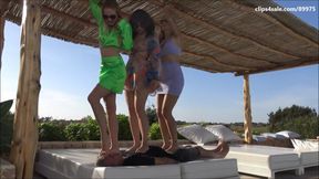GABRIELLA, MARIANNA & SOPHIE - Face trampling party - **** face trampling NON STOP