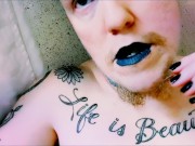 FTM Goth Boy Solo Masturbation and Shaking Orgasms