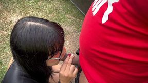 hot latina with a big ass fucking a small dick in a public parking - jessica osorio