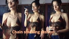 Chain smoking session