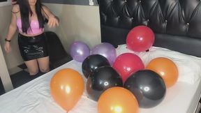Can you help me count how many balloons I popped with my butt?