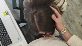 Horny Secretary Sucks Her Boss's Cock In The Office