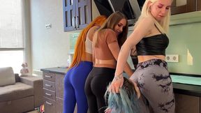 pussy and butt worship group lesbian domination with jucy, agata, agma