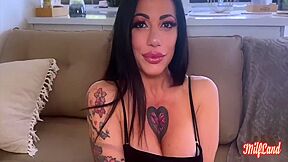 Priscilla Beautiful Brunette Offers Herself Two Very Hard Cocks