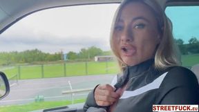 Unforgettable Outdoor Passion: Michaela Isizzu's Intense Reactions in Public!