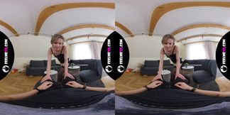 Kristina MILF Cocksucker in Latex Dress Makes Blowjob 180vr 4K