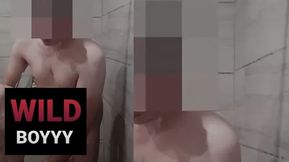 Security Guard Naked at work shower