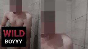 Security Guard Naked at work shower