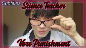 Science Teacher Vore Punishment - Biology teacher Lunasha is disappointed by her student’s failure and eats him to help him learn about the digestive system (Subtitled)